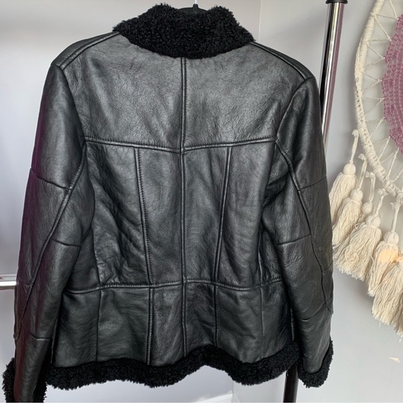 Skin deep Lambskin Leather Black Moto Jacket Size M - Picture 7 of 9